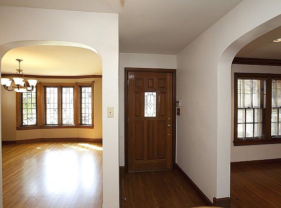 Entry with formal areas on either side