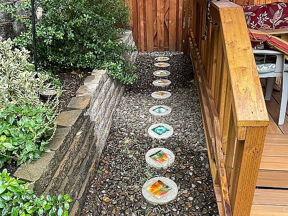 walkway to neighbor’s yard