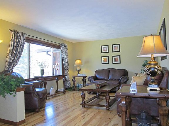 Living room with wood floor