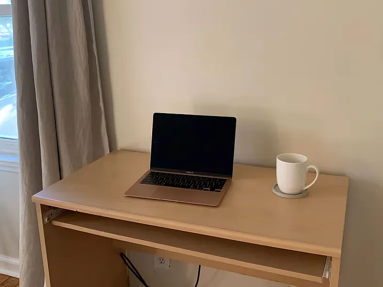Quiet neighborhood for remote work.