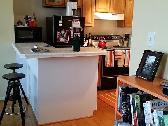 kitchen and living area