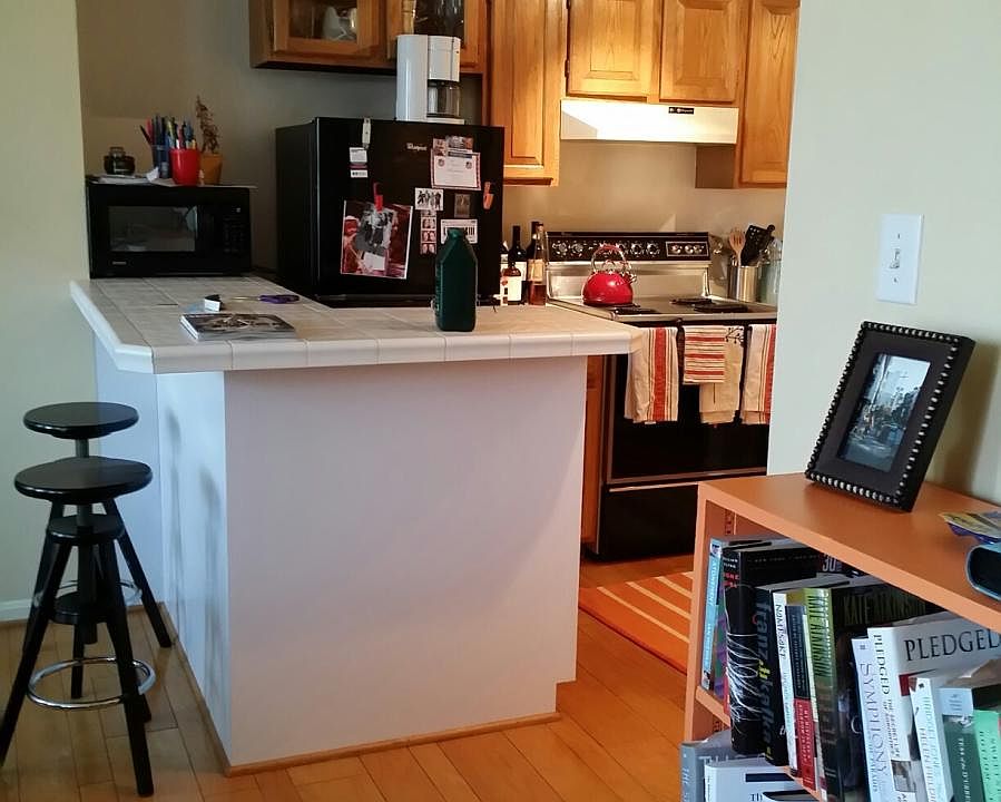 kitchen and living area