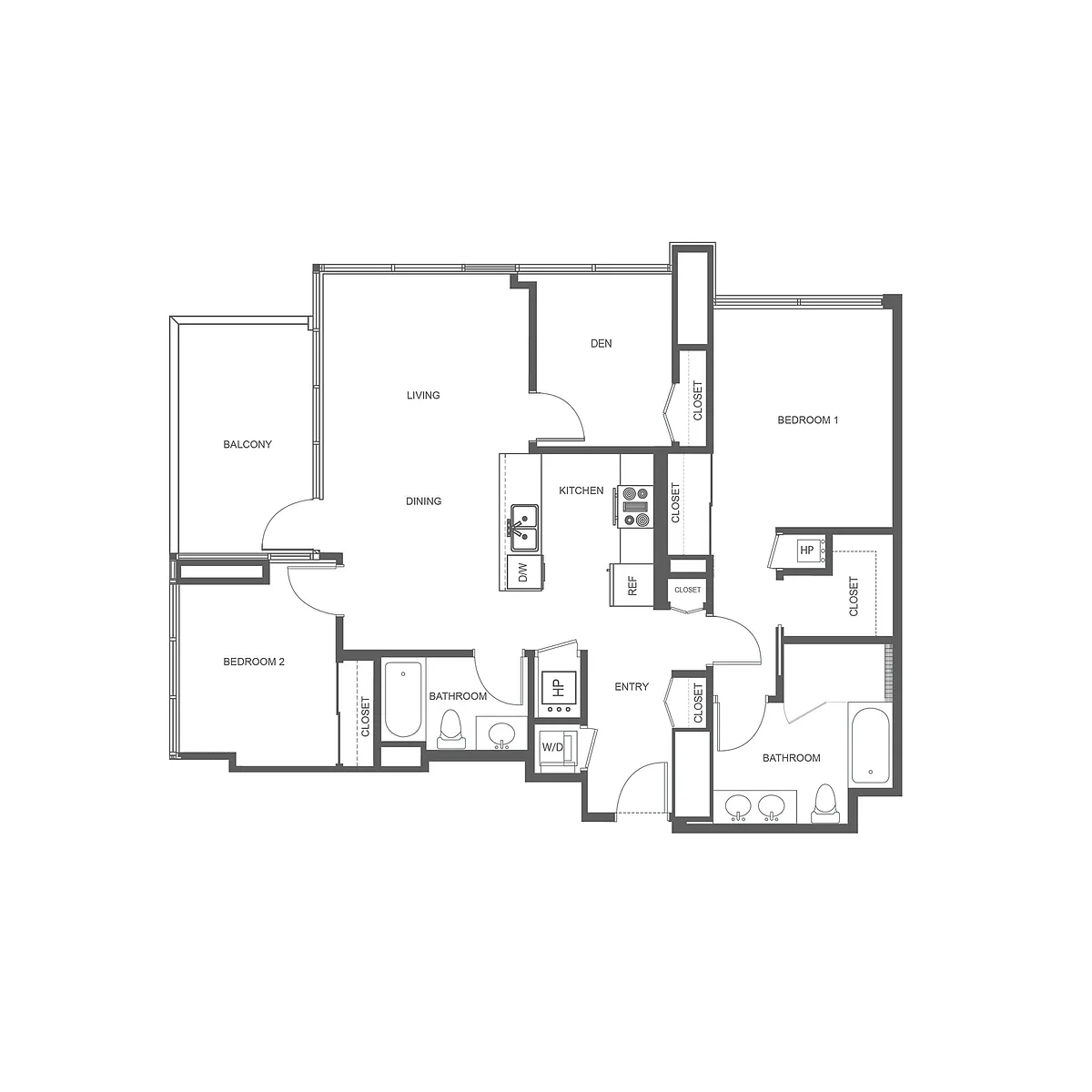 Floor plan PINNACLE ON THE PARK 2G