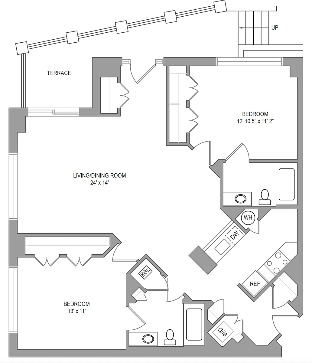 Floor plan 2BR/2BA