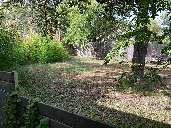 Large fenced backyard