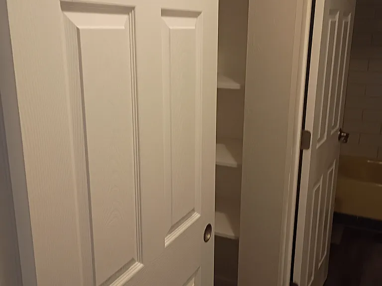 Two large closets in the hall