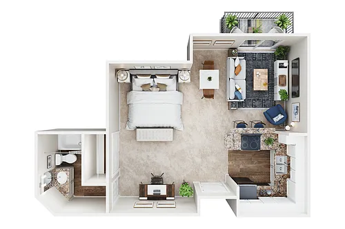 Floor plan Studio F