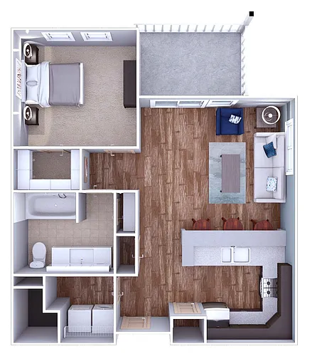 Floor plan Audrey 1x1