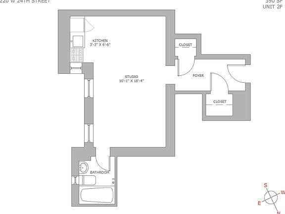2nd image of 220 W 24th St #2202F