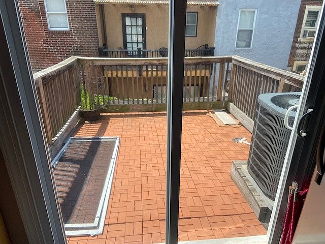 deck and new hvac condenser
