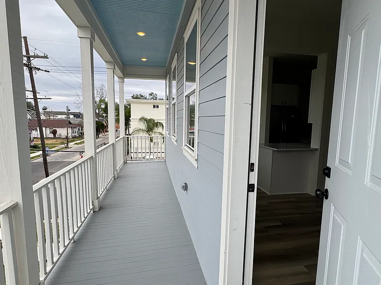 front porch (upstairs)