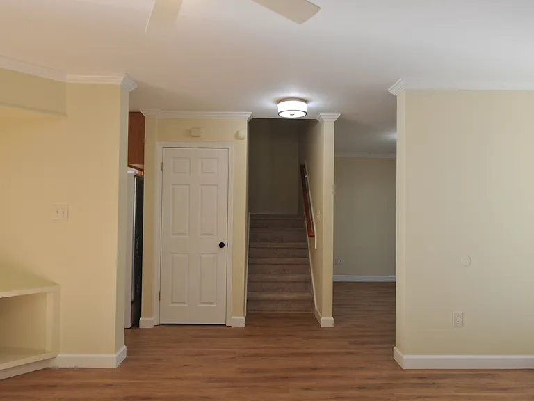 Looking from living room to stairs
