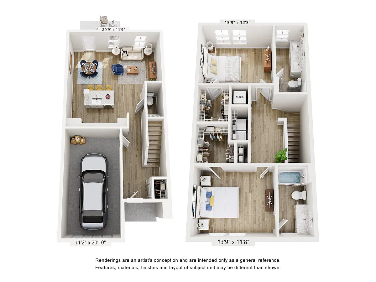 Floor plan Townhome E