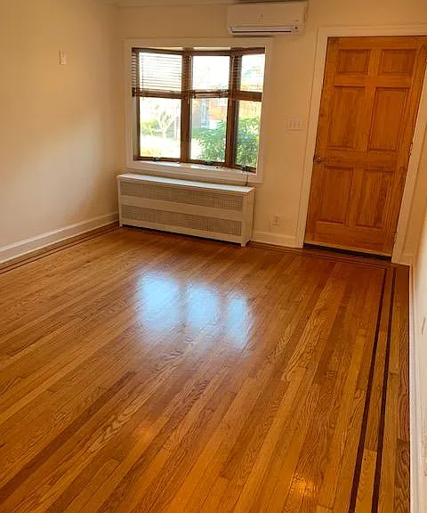 Living space with hardwood flooring