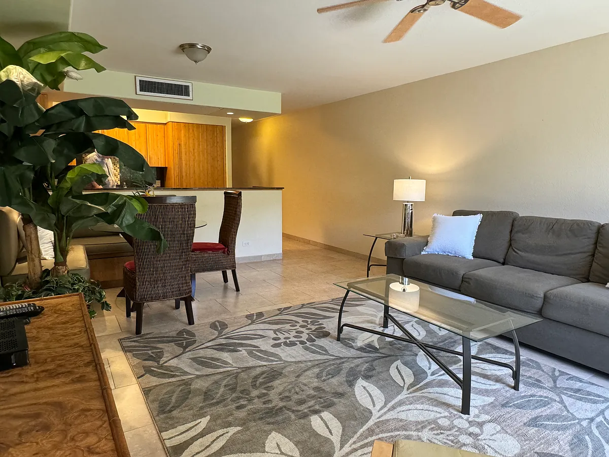 King-sized sleeper sofa in living room - 2695 S Kihei Rd