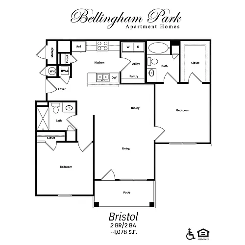 Floor plan 2x2 B-HC- 50