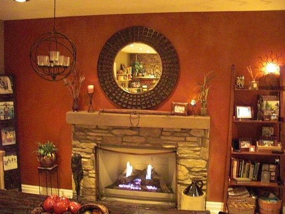 Ventless gas fireplace with remote