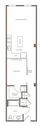 Floor plan A01 - One Bedroom