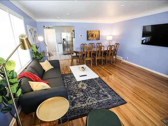 Living Room with Large Dining Table