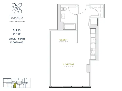 Floor plan 0X1 13