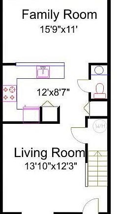 Main level floor plan