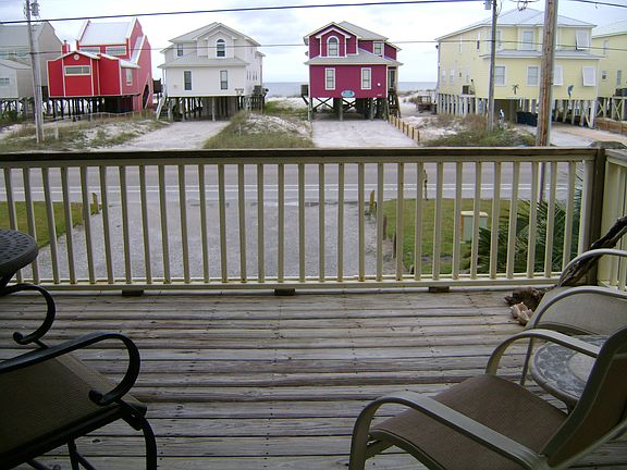 Lower covered balcony view