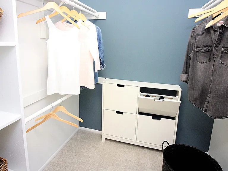 Walk-in closets in our bedrooms