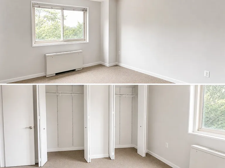 second bedroom with double closets