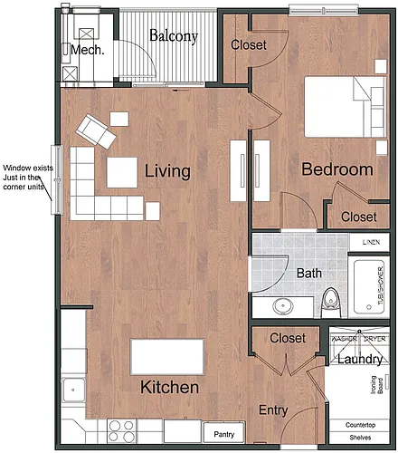 Floor plan 1X1 A