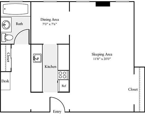 Floor plan Studio L