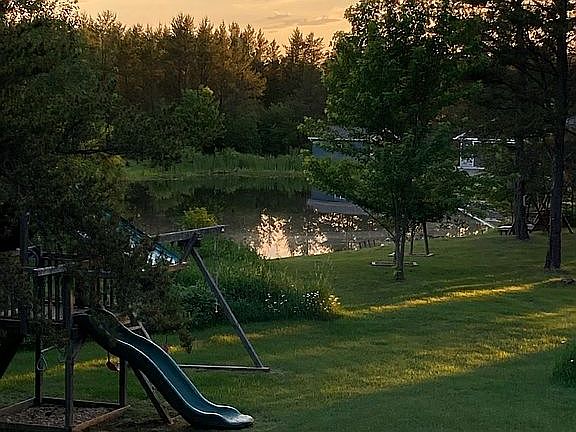 Backyard view from deck