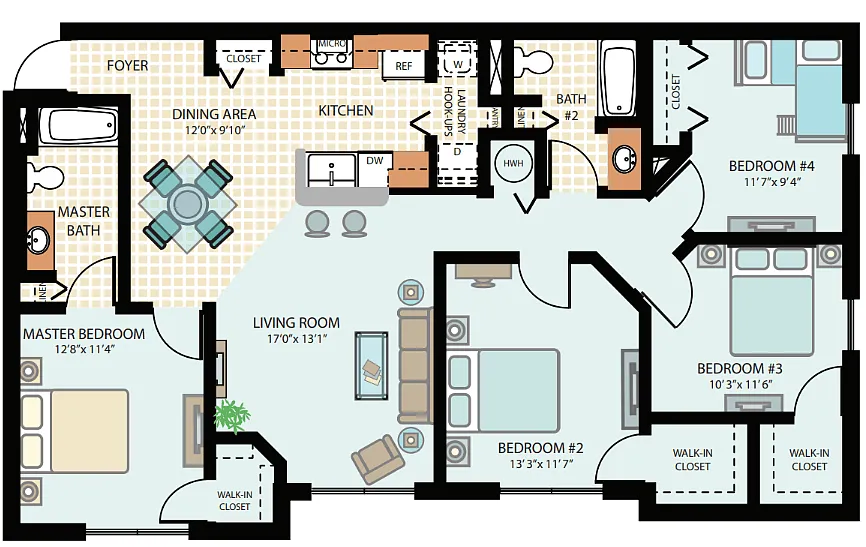 Floor plan 4X2