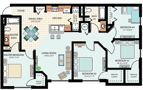 Floor plan 4X2