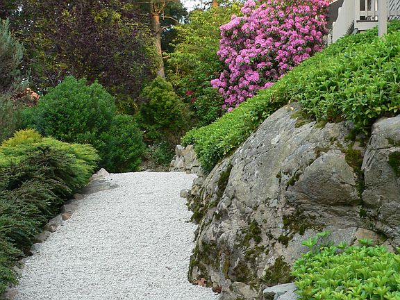 Many granite outcroppings