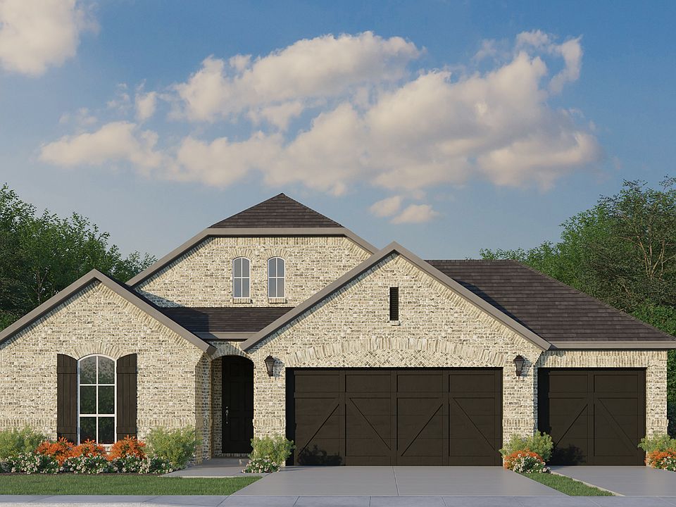 Plan 1532 Elevation A with 3rd Car Garage