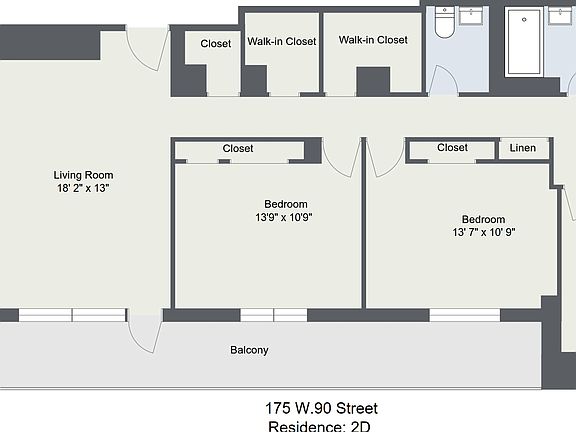 2nd image of 175 W 90th St APT 2D