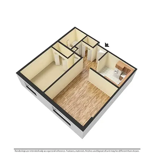 Floor plan 1 Bedroom