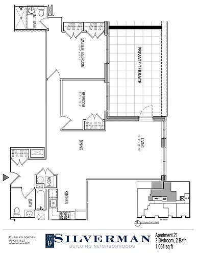 Floor plan Two Bedroom plus Private Terrace 21