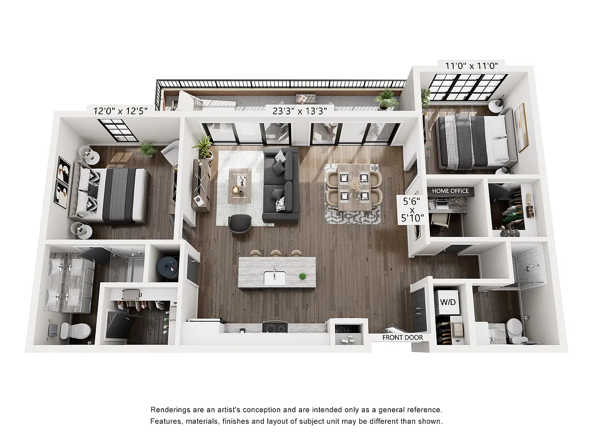 Floor plan Lincoln - Penthouse Floor