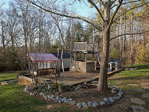 Rear Yard w/ shed & playarea