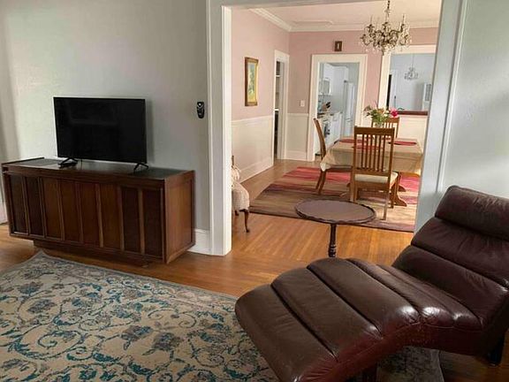 Living room and dining room