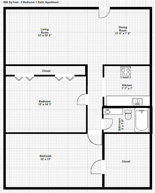 Floor plan 2 Bedroom