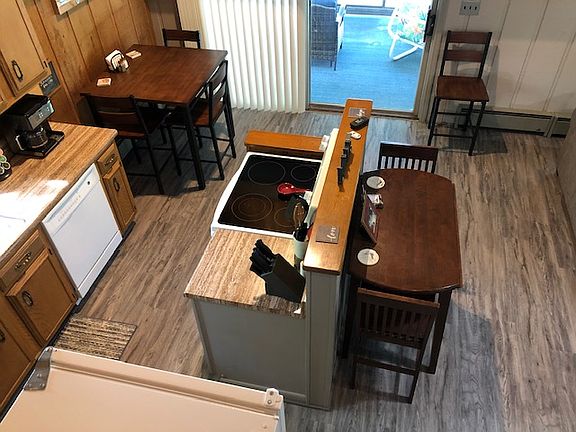 Kitchen viewed from loft