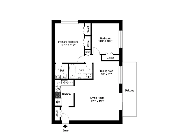 Floor plan Two Bedroom