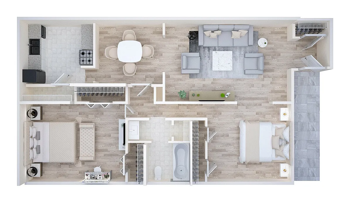 Floor plan 2X1-A