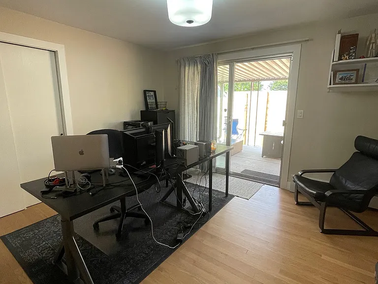 Large office with standing desk