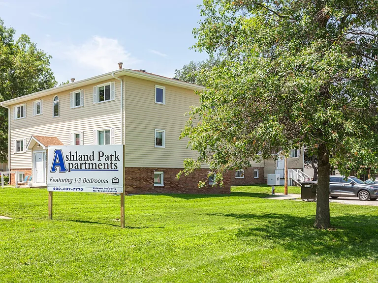 Exterior of Ashland Park Apartments.