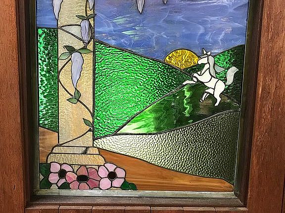 mahogany back door to deck