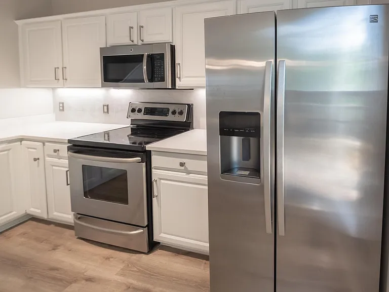 Stainless steel appliances.