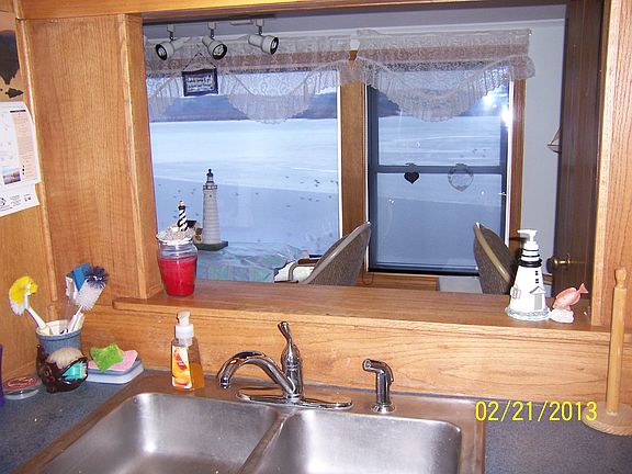 view from kitchen to river